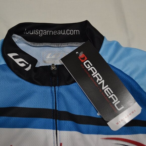 NWT LOUIS GARNEAU | Short Sleeve Cycling Jersey Branded Blue | Sz. S, L, XL - Picture 2 of 10